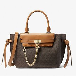 Michael Kors Hamilton Legacy Small Logo Belted Satchel
